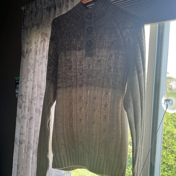 Original Wearherproof Vintage button up turtle neck sweater, small, brown&white - Picture 5 of 5